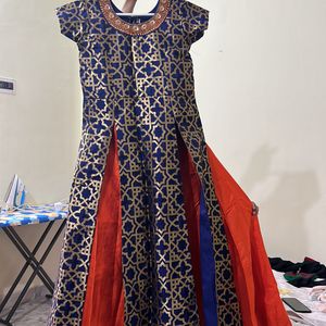 Blue And Orange Mastani Ethnic Wear