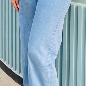 H&M Blue Wide Leg High Jeans