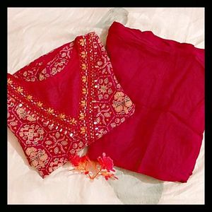 Magenta Colour Pathani Kurta