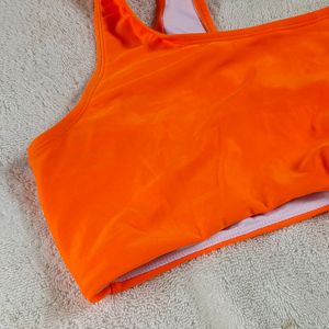 P. NEON ORANGE CUTE BRALETTE TOP