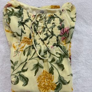 yellow floral AND top