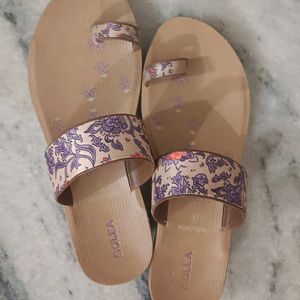 Lavendar And Cream One Toe Heels