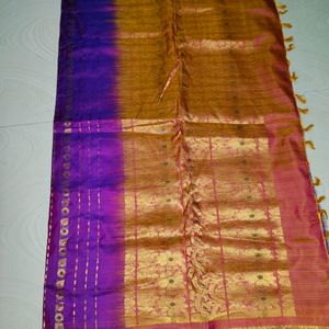 Pure Kanchi Pattu Saree 💜💛