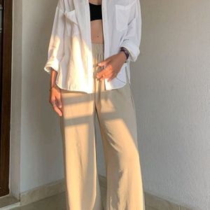 Beige Baggy Pants