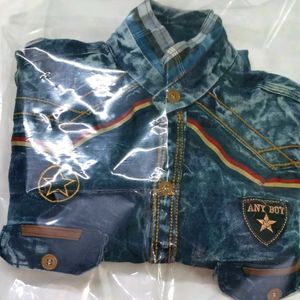 Denim Shirt fancy style/Rhinestone/Unique attract