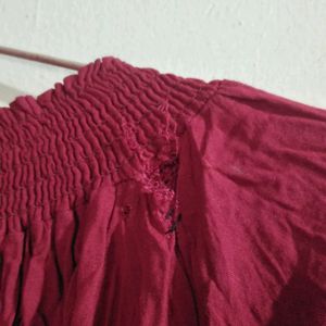 Maroon Red Colour Top