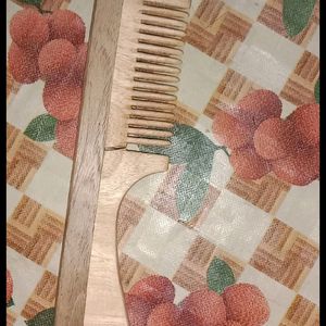 Wooden Comb And Massager