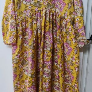 Floral Print Yellow Suit