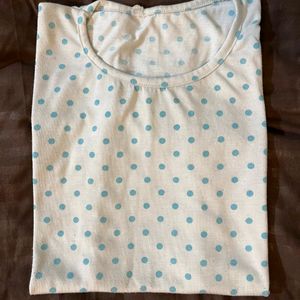 women polka print top