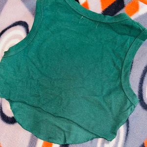 Green Mini Crop Top