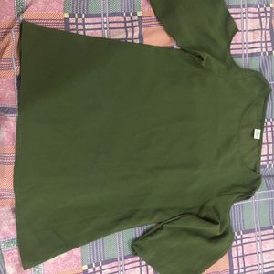 Georgette Olive Green Top