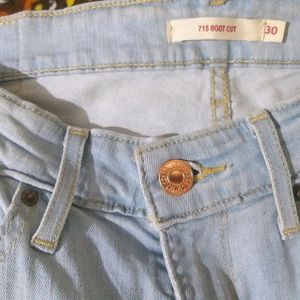 Levi's Distressed Blue Bootcut Jeans..