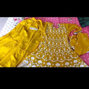 Yellow Sharara Set