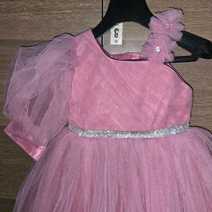 Pink Princess Frock- Single Sleeve