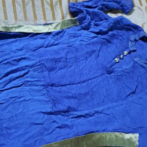 Blue Straight Kurta