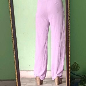 Lavender Color Straight Fit Trouser