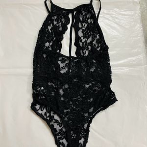 Sexy black Net Bodysuit