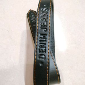 Boys black leather belt