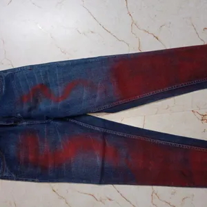 Blue Maroon Jean