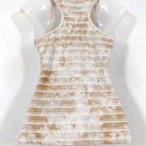 Cream Printed Tank Top (Women)