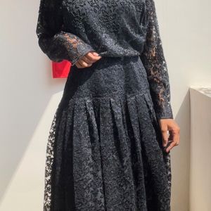 Designer Black Embroidered Dress