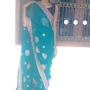 Once Time Used Only Saree In Mehndi Func