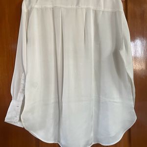 H&M Satin Silk White Shirt