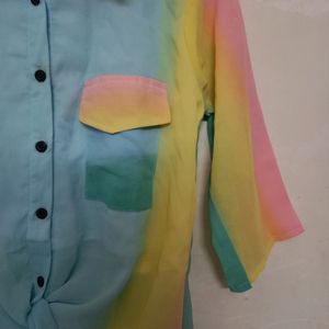 Tie-up pastel shirt .