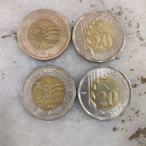 75th Years Independence 20Rs Coins