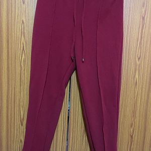 Dark red/Maroon Jogger Style trousers
