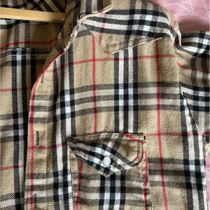 Zara Oversized Checked Cotton Shirt