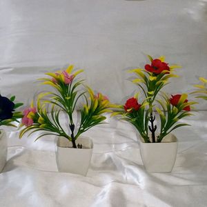 4pc Mini Artificial Plants for Home & Office Decor