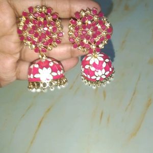 Stone Tree Meenakari Jhumka For Girl & Woman