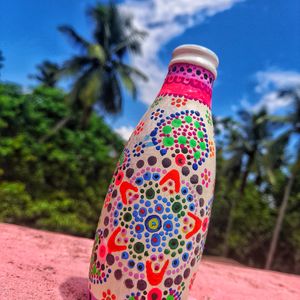 Mandala Art On Glass Bottle 💫💞