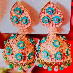 New Meenakari Jhumka 6 Colors Available