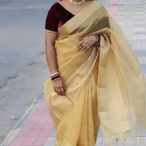 Trending Golden Saree