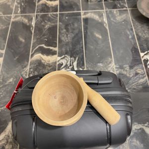 Wooden Mortar And Pestle