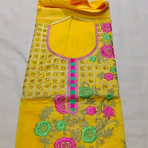 Bright Yellow Colour For Haldi Ceremony