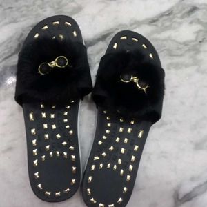 Black Color Flip Flop Slippers