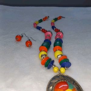 Multi Colour Necklace Set