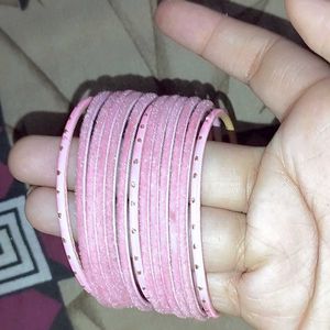 Peach Colour Bangles