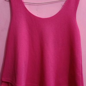 Pink Top With Neck Design