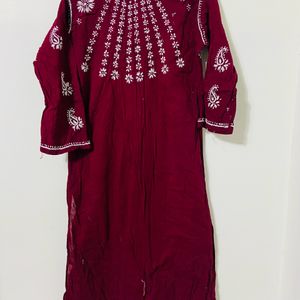 Chikankari kurta (Negotiable Price)