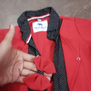 1 To 2 Years Boy Suit Red And Black