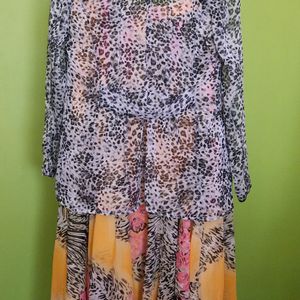 Animal Prints Skirt With Blazer, New Withtag