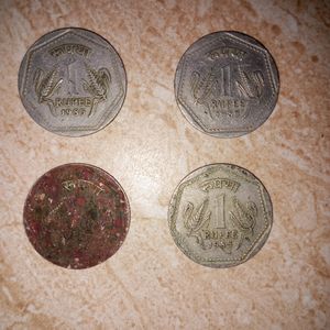 1 Rupee 1985 Old Coin - 4