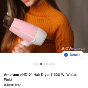 Brand New Ambrane Hair Dryer