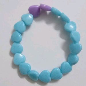 CUTE HEART BLUE AND PURPLE BRACELET