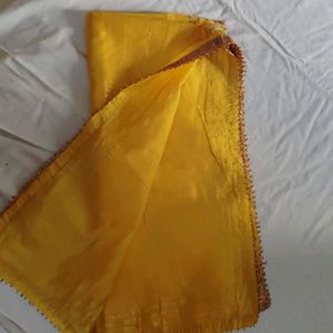 NEW yellow Dupatta With Gota Patti Lace