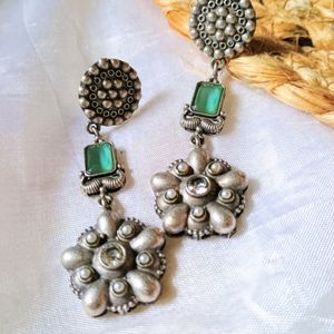 Silver Replica Stone Earrings